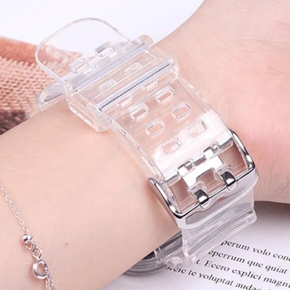 Transparent Sports Watch Band with Built in Watch Case - Picture 5 of 14